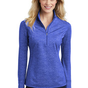 ® Ladies Sport Wick ® Stretch Reflective Heather 1/2 Zip Pullover